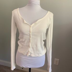 Brandy Mellville Cute White Top Never Worn